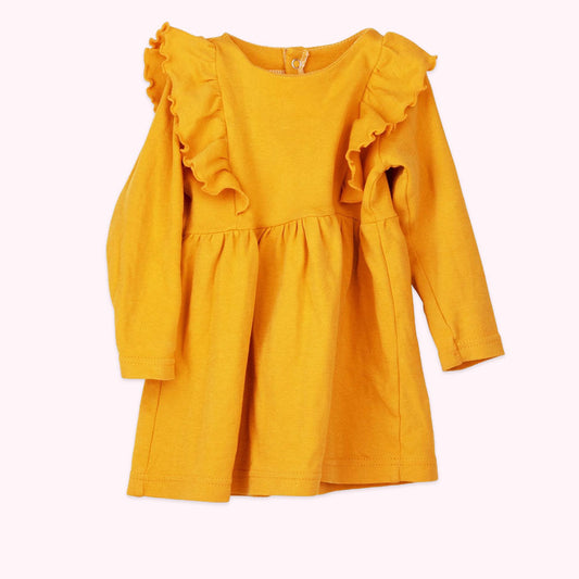 Girls Yellow Party Dress
